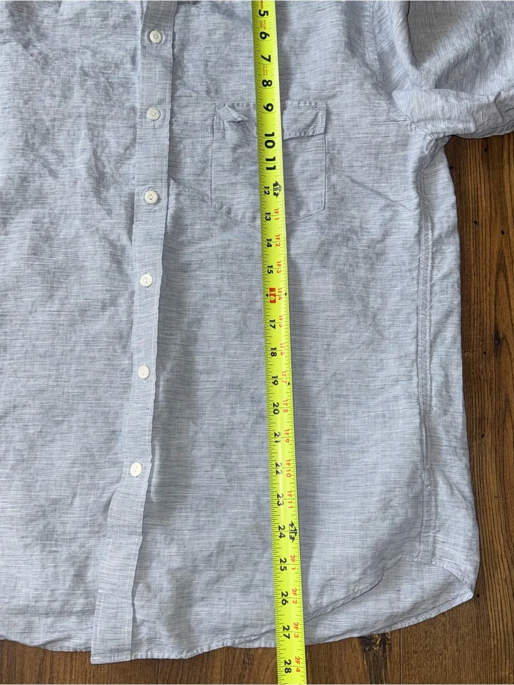 J.Crew Baird McNutt Irish Linen Shirt Mens L Slim Light Blue Button Down